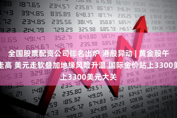 全国股票配资公司排名出炉 港股异动 | 黄金股午后持续走高 美元走软叠加地缘风险升温 国际金价站上3300美元大关