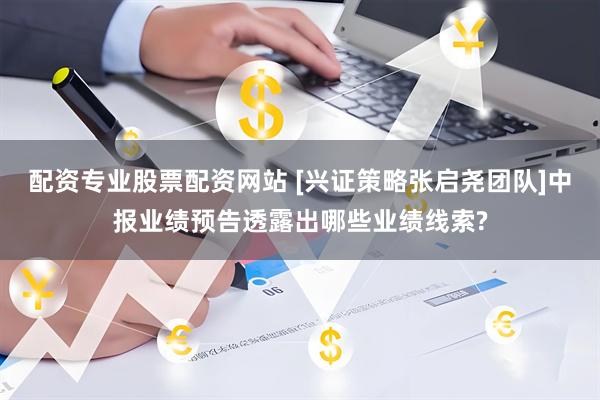 配资专业股票配资网站 [兴证策略张启尧团队]中报业绩预告透露出哪些业绩线索?